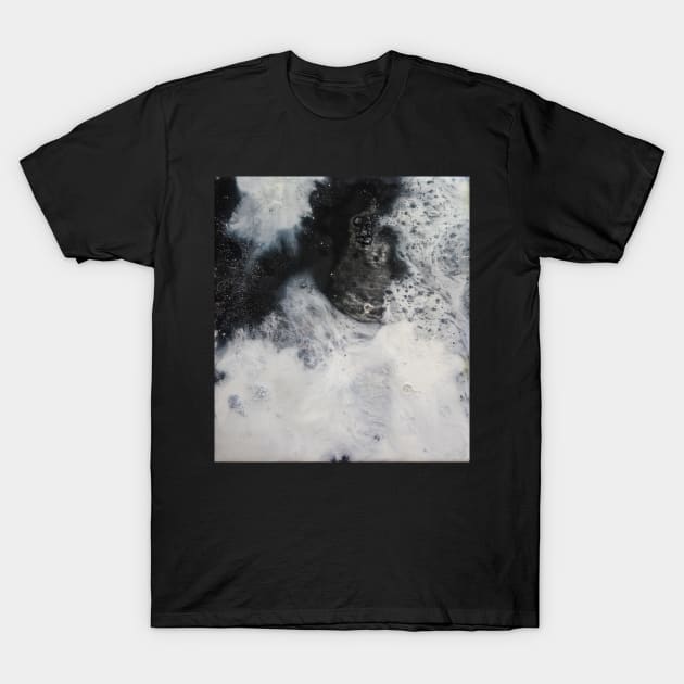 Black and White Abstract Painting T-Shirt by MihaiCotiga Art